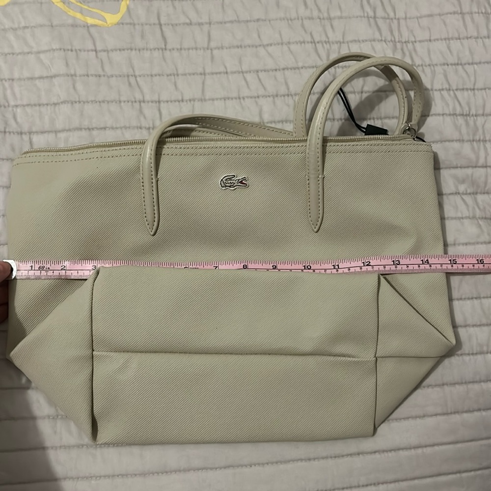 New w/o tag Lacoste cream bag